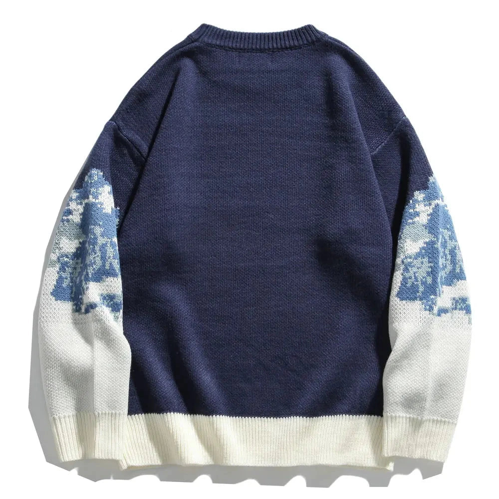 Strick pullover blau