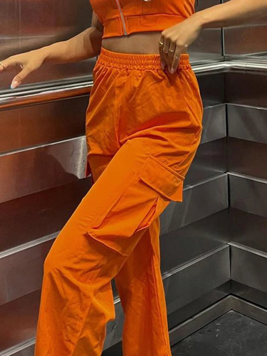 Parachute pants orange