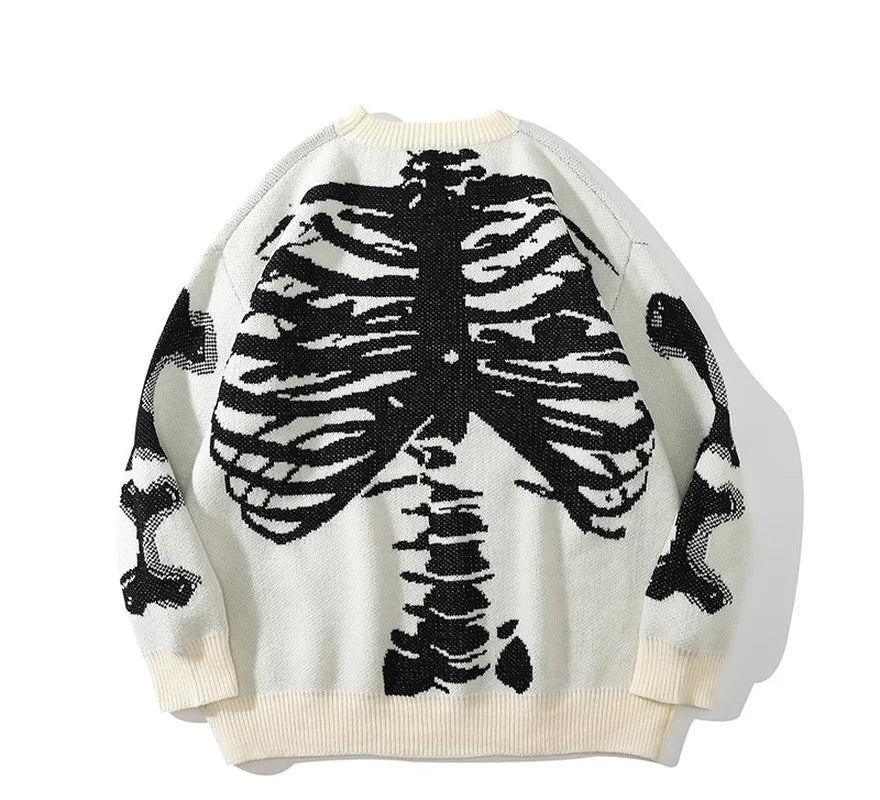 Skeleton sweater y2k