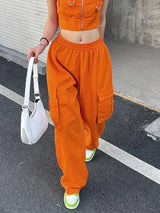 Parachute pants orange