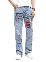 Men's graffiti jeans