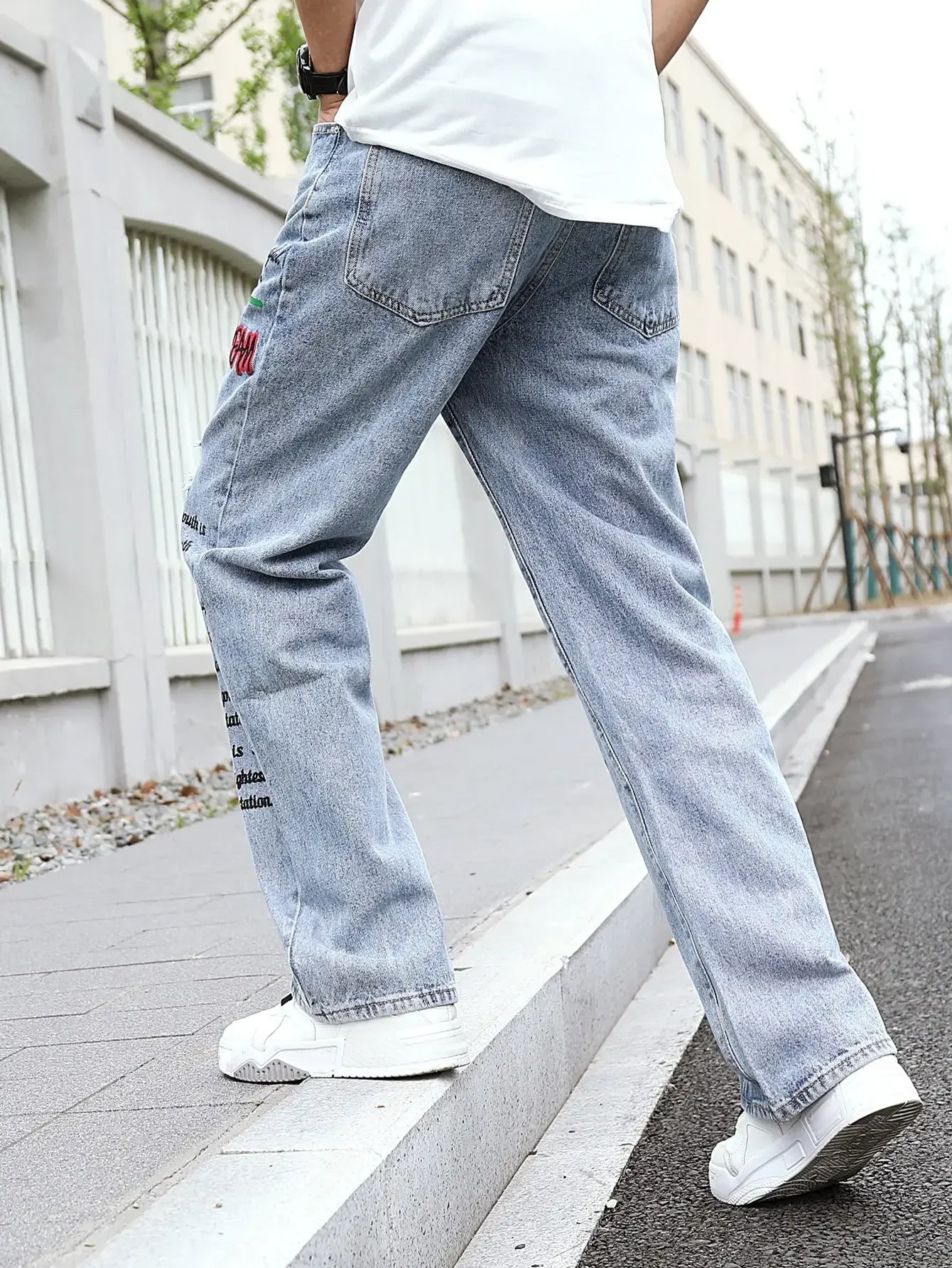 Men's graffiti jeans