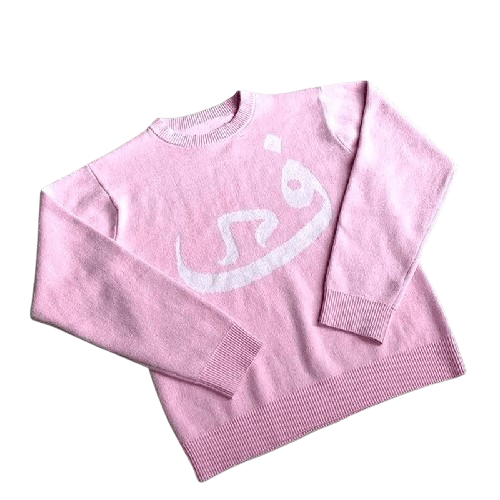 Pink knit sweater