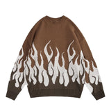 Flame knit sweater