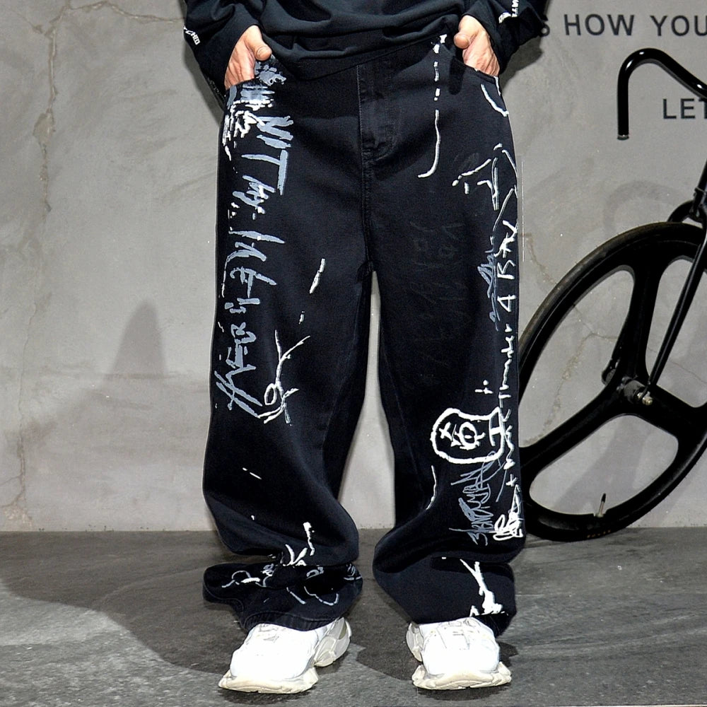 Jeans with writing