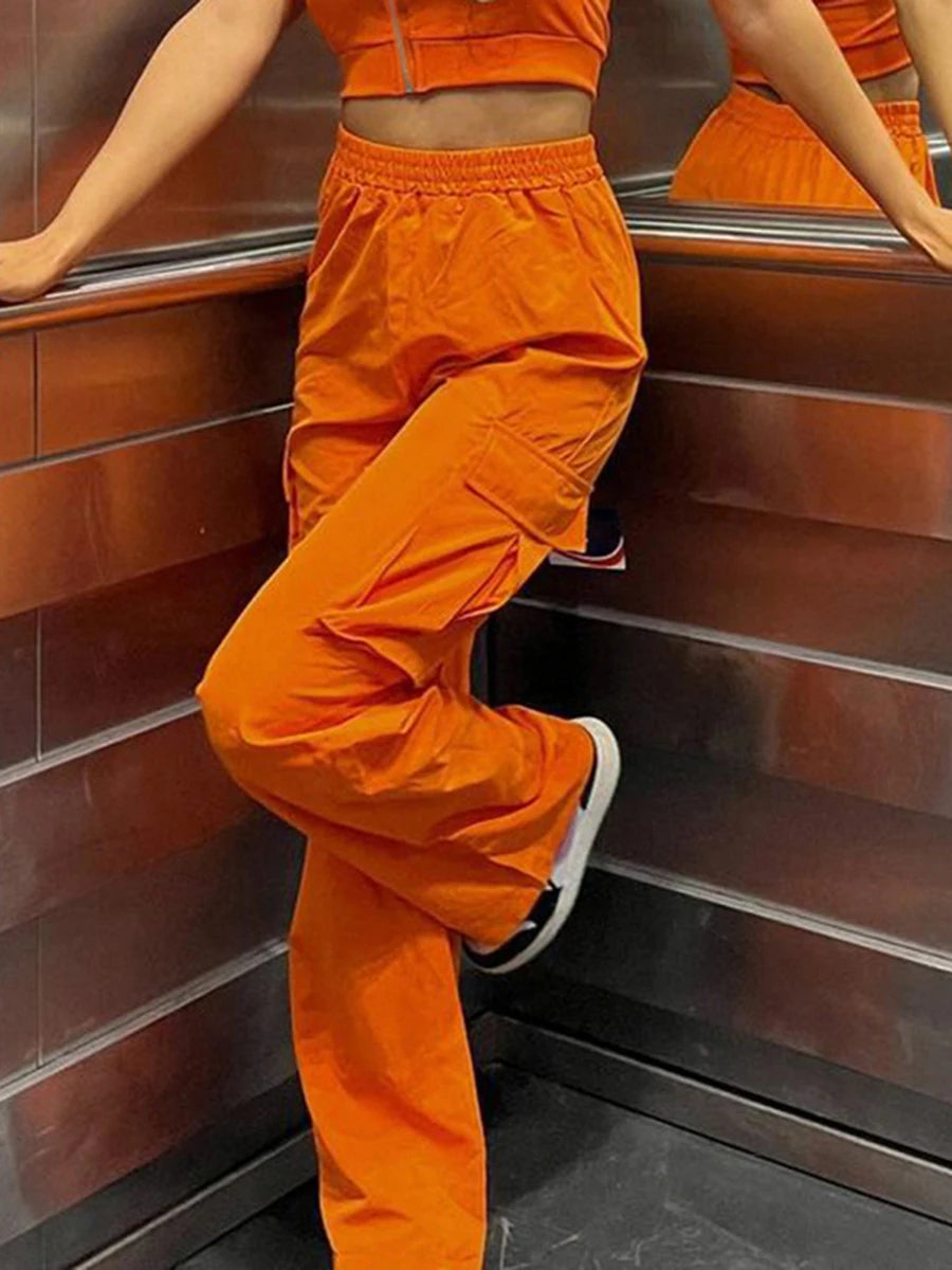 Parachute pants orange