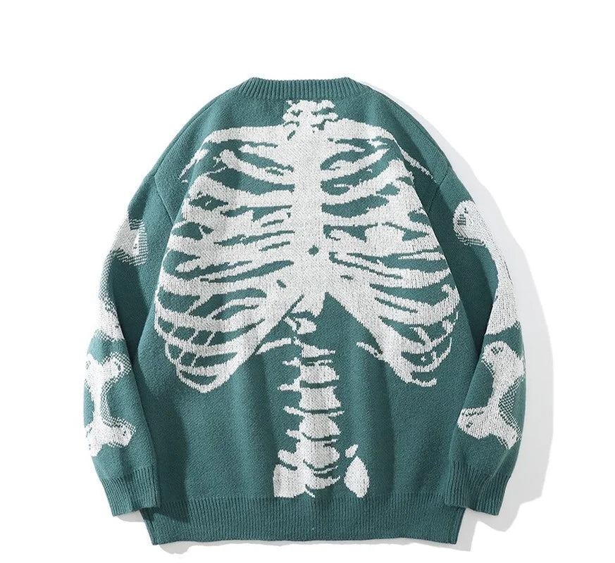 Skeleton sweater y2k