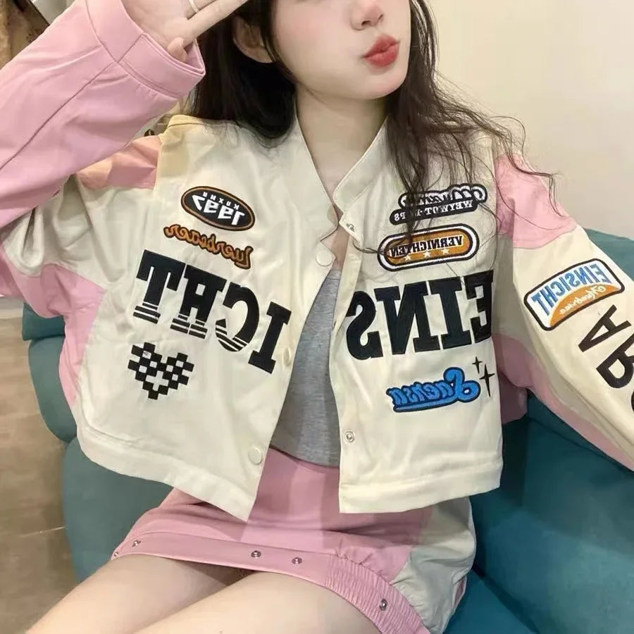 Varsity jacket crop